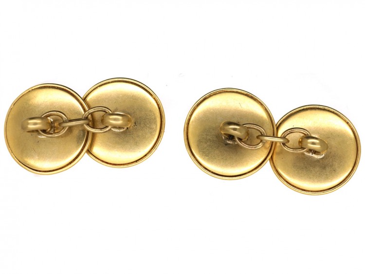 Victorian 18ct Gold Indian Portrait Miniature Cufflinks
