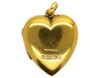 Edwardian 15ct Gold Heart Shaped Locket