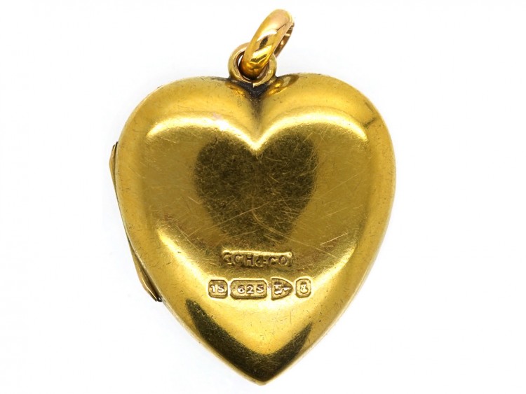 Edwardian 15ct Gold Heart Shaped Locket