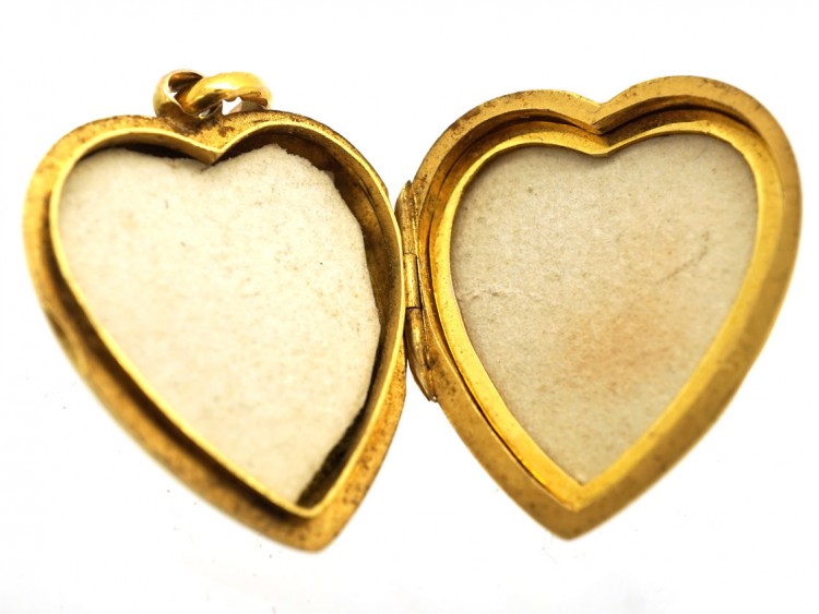 Edwardian 15ct Gold Heart Shaped Locket