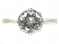 Art Deco 18ct White Gold Diamond Solitaire Ring