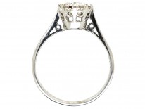 Art Deco 18ct White Gold Diamond Solitaire Ring
