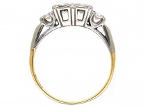 Art Deco 18ct Gold & Platinum, Four Stone Diamond Ring