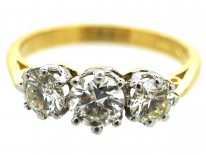 18ct Gold Three stone Diamond Ring