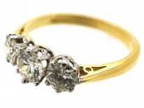 18ct Gold Three stone Diamond Ring