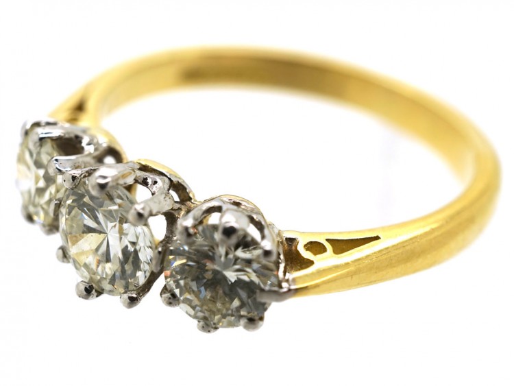 18ct Gold Three stone Diamond Ring