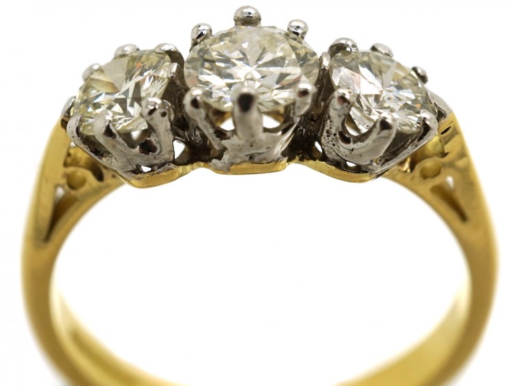 18ct Gold Three stone Diamond Ring