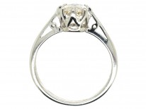 18ct White Gold, Oval Diamond Single Stone Ring