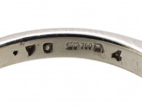 18ct White Gold, Oval Diamond Single Stone Ring