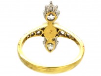 Edwardian 14ct Gold & Platinum, Diamond & Natural Pearl Ring