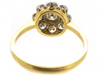 Edwardian 18ct Gold & Platinum, Diamond Cluster Ring