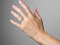 Platinum & Diamond Solitaire Ring With Diamond Set Shoulders