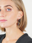 Victorian 15ct Gold Earrings Set With Cabochon Garnets & Diamond Set Flies