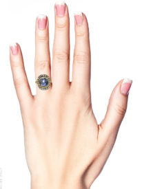 Georgian Sapphire & Diamond Ring