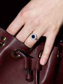 Art Deco 18ct Gold, Platinum Sapphire & Diamond Hexagonal Ring