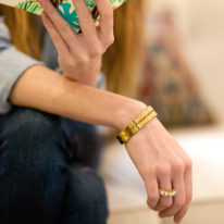 Victorian 18ct Gold, Carved Half Hoop Ring Set With Natural Split Pearls