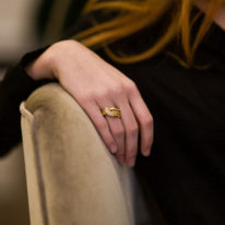 Victorian 18ct Gold & Diamond Snake Ring