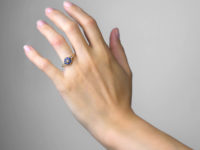 Edwardian 18ct Gold, Sapphire & Diamond Cluster Ring