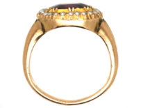 Georgian Gold, Almandine Garnet & Natural Split Pearls Ring