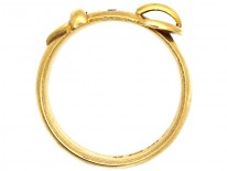 Victorian 18ct Gold & Diamond Buckle Ring