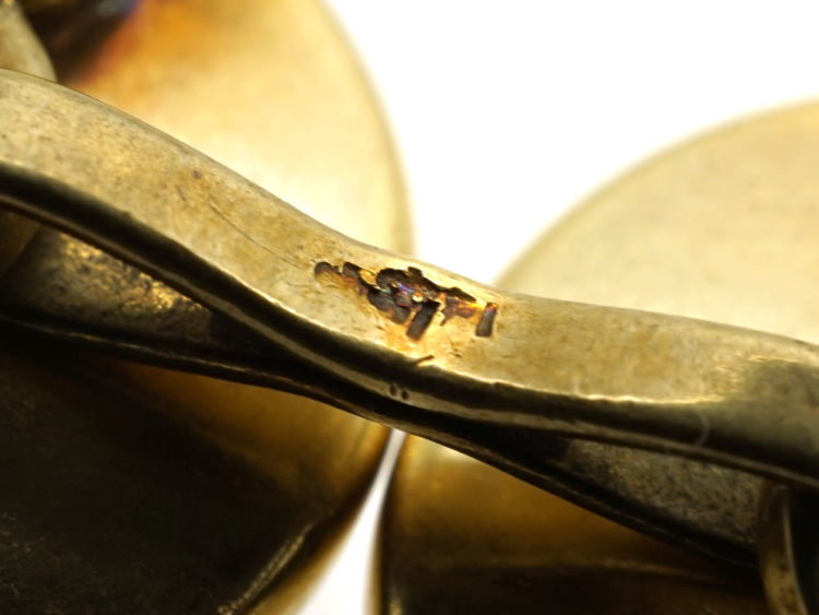 18ct Gold Reverse Intaglio Crystal Cufflinks of Irish Terriers