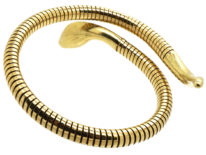 9ct Gold & Ruby Snake Bangle