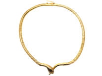 9ct Gold & Ruby Snake Necklace
