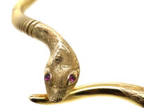 9ct Gold & Ruby Snake Necklace