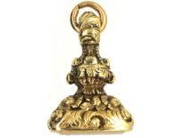 Georgian Gold Cased Seal with Chalcedony Intaglio Base