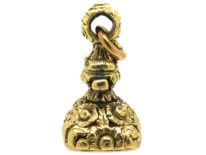 Georgian Gold Cased Seal with Chalcedony Intaglio Base