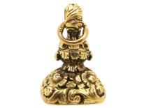 Georgian Gold Cased Seal with Chalcedony Intaglio Base