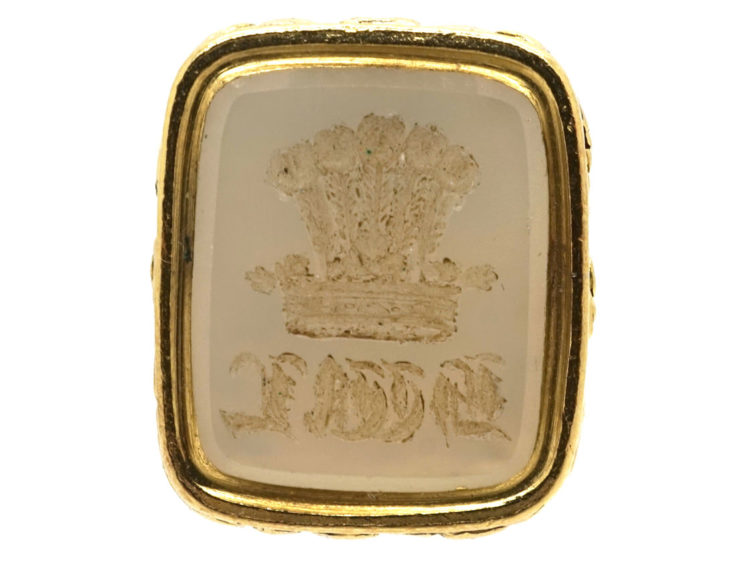 Georgian Gold Cased Seal with Chalcedony Intaglio Base
