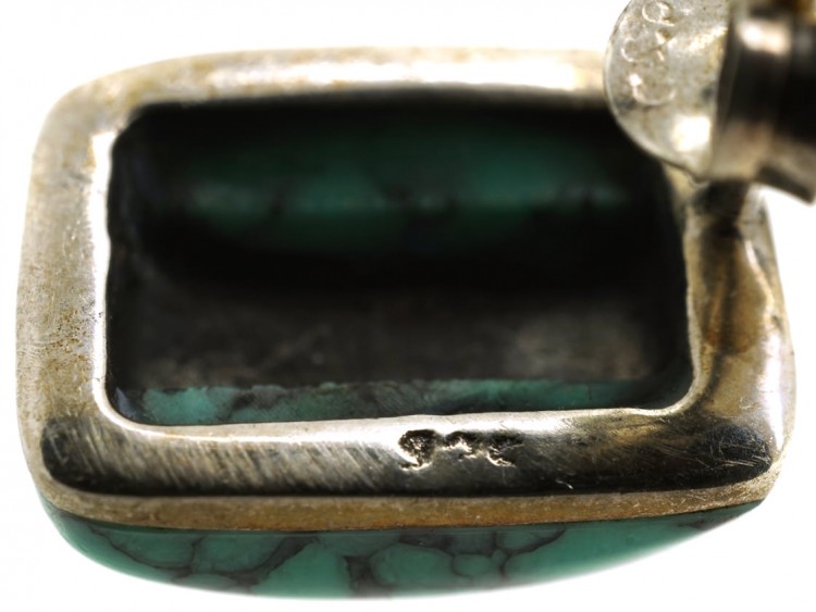 Silver Turquoise & Marcasite Earrings