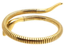 9ct Gold & Ruby Snake Bangle