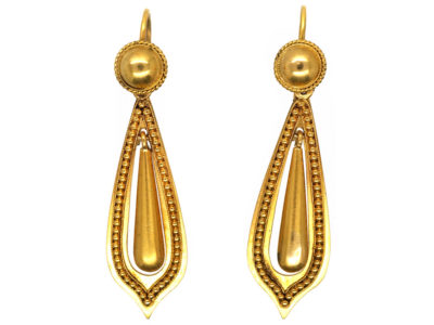 Victorian 15ct Gold Drop Earrings
