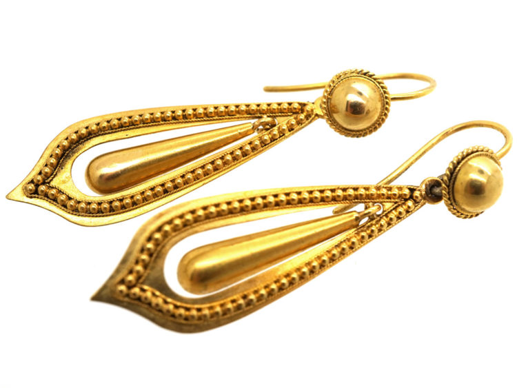 Victorian 15ct Gold Drop Earrings