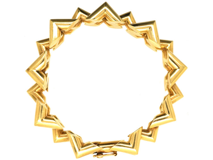 9ct Gold Retro Zig Zag Bracelet