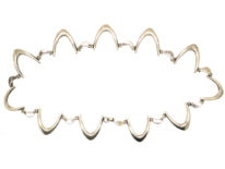 Silver Boomerang Link Collar by E Dragsted