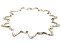 Silver Boomerang Link Collar by E Dragsted