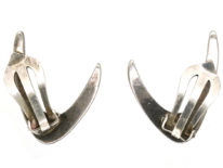 Silver Boomerang Earrings by Ernst Dragsted