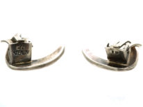 Silver Boomerang Earrings by Ernst Dragsted