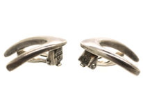 Silver Boomerang Earrings by Ernst Dragsted