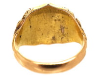 Victorian 18ct Gold Signet Ring With Lion Intaglio