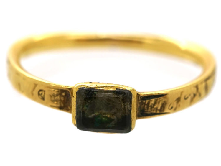Georgian 18ct Gold Mourning Ring Dated 1727