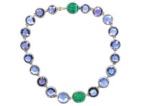 Edwardian Platinum, Sapphire & Emerald Bracelet