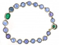 Edwardian Platinum, Sapphire & Emerald Bracelet