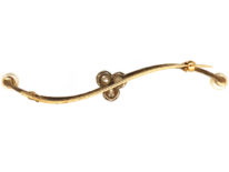 Edwardian 15ct Gold & Platinum Brooch Set With Natural Pearls