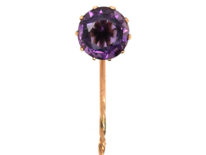 Edwardian 9ct Gold & Amethyst Tie Pin
