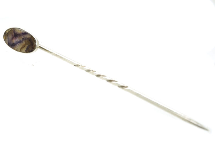 Silver & Blue John Tie Pin