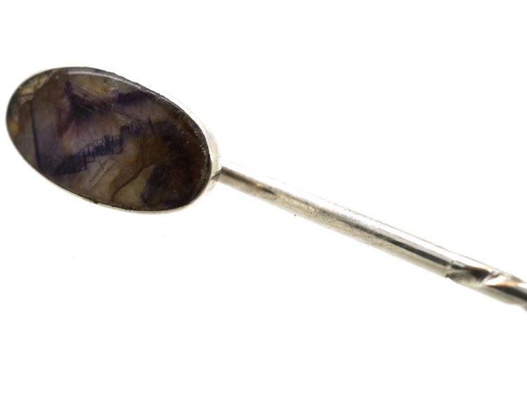 Silver & Blue John Tie Pin